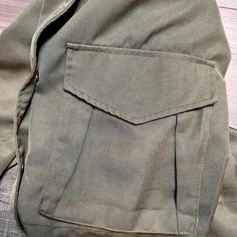 Gilli Womens Jacket Size S/M Army Green Military Infantry Draped Button Up - Picture 7 of 12